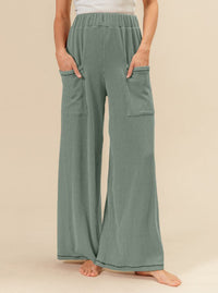 It's So Easy Ribbed Pants | Dark Sage