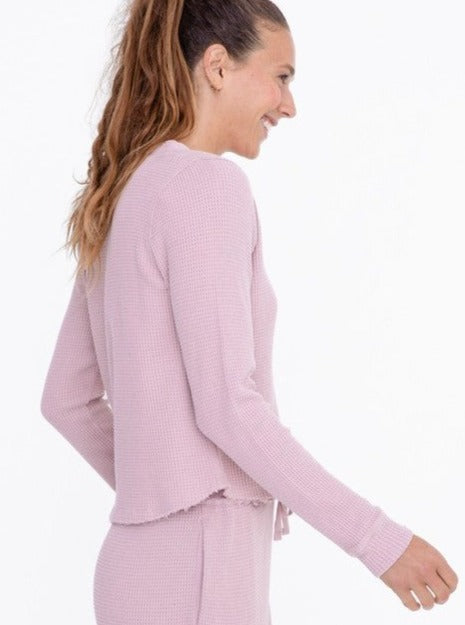 Waffle Knit Lounge Set | Dusty Pink