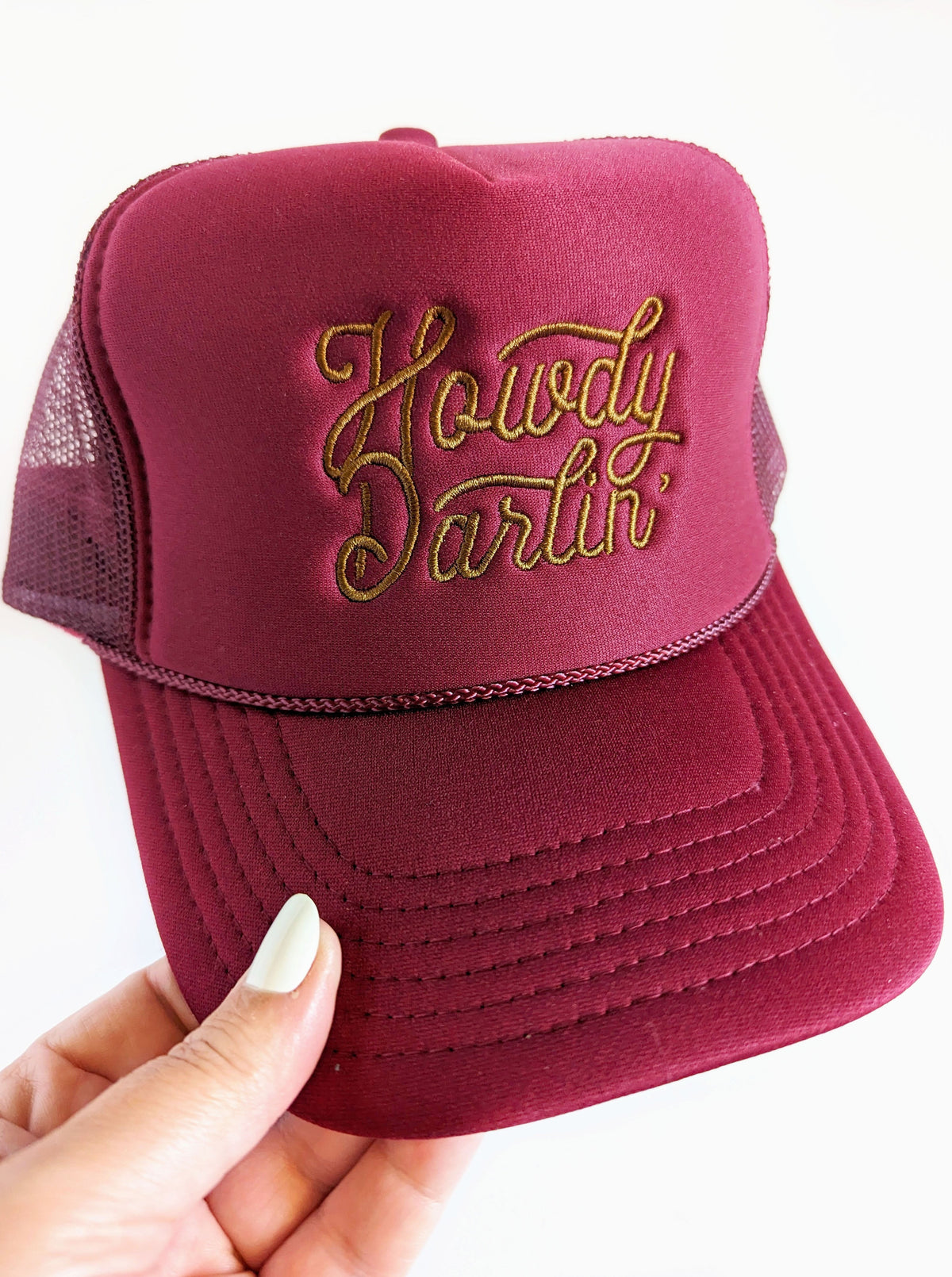 Howdy Darlin' Trucker Hat | Maroon