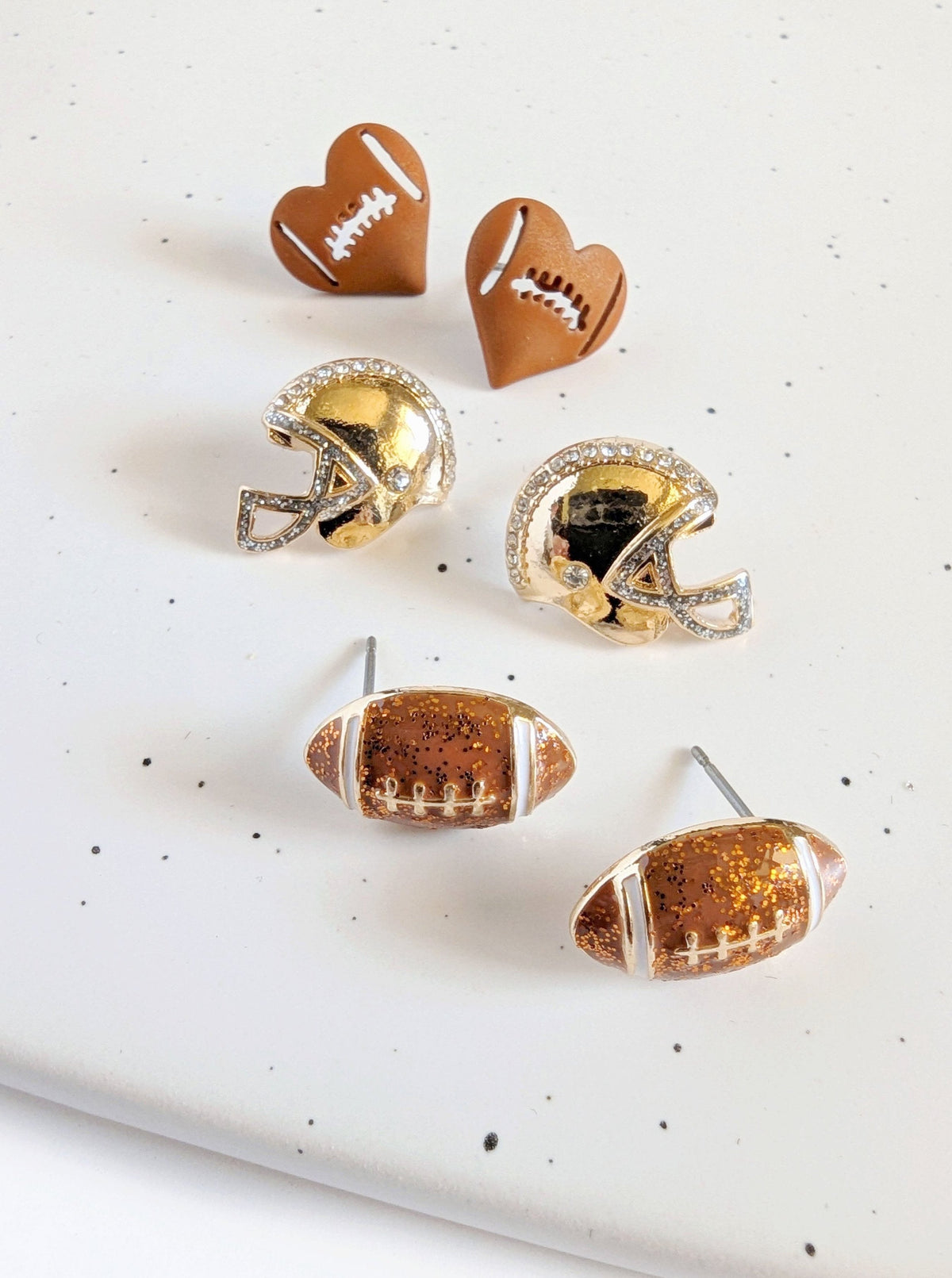 Football Stud Earrings | 3 Styles