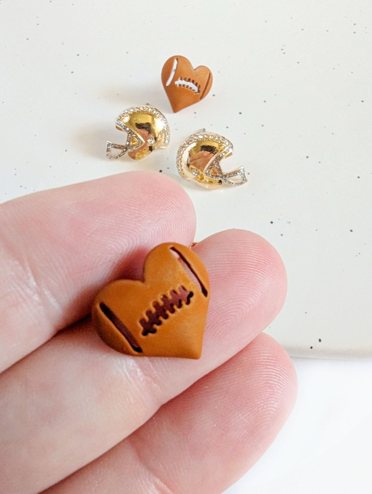 Football Stud Earrings | 3 Styles