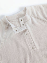 Brushed Henley Top | Off-White