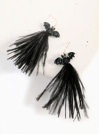 Bat Earrings | Black