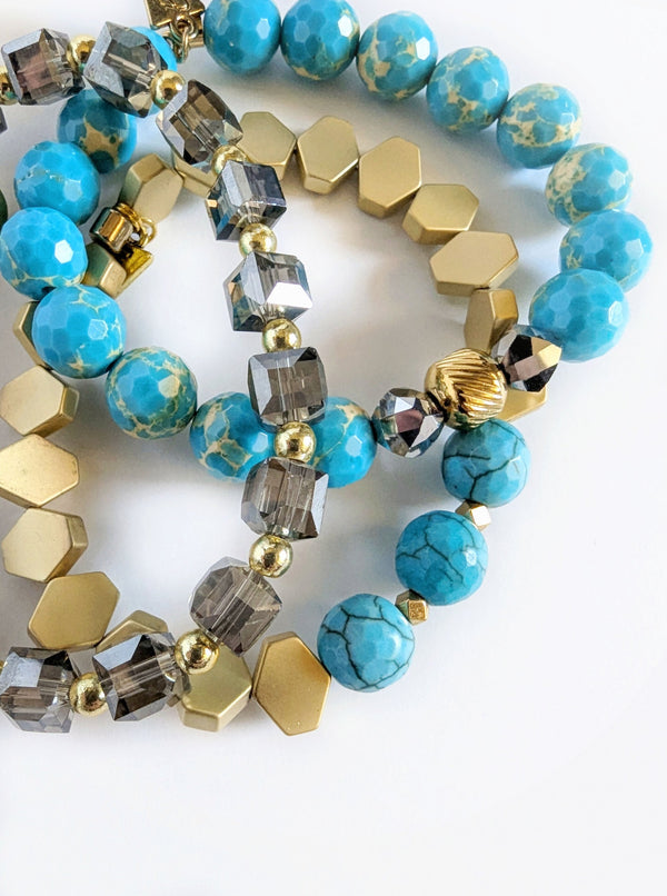 Erimish Bracelet Stack | Turquoise