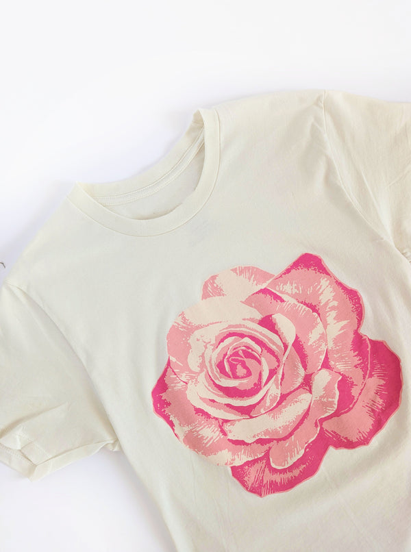 Rose Graphic Tee | Ivory