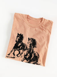 Wild Horses Graphic Tee | Mineral Coral