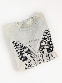 Butterfly Graphic Tee | Mineral Light Grey