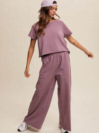 Casual Pant Set | Mauve