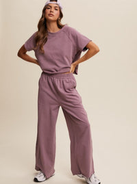 Casual Pant Set | Mauve