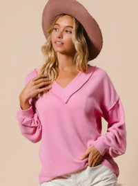 It's So Easy Ribbed Top | Pink