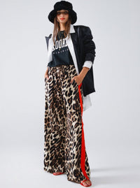 Leopard Wide Leg Pants