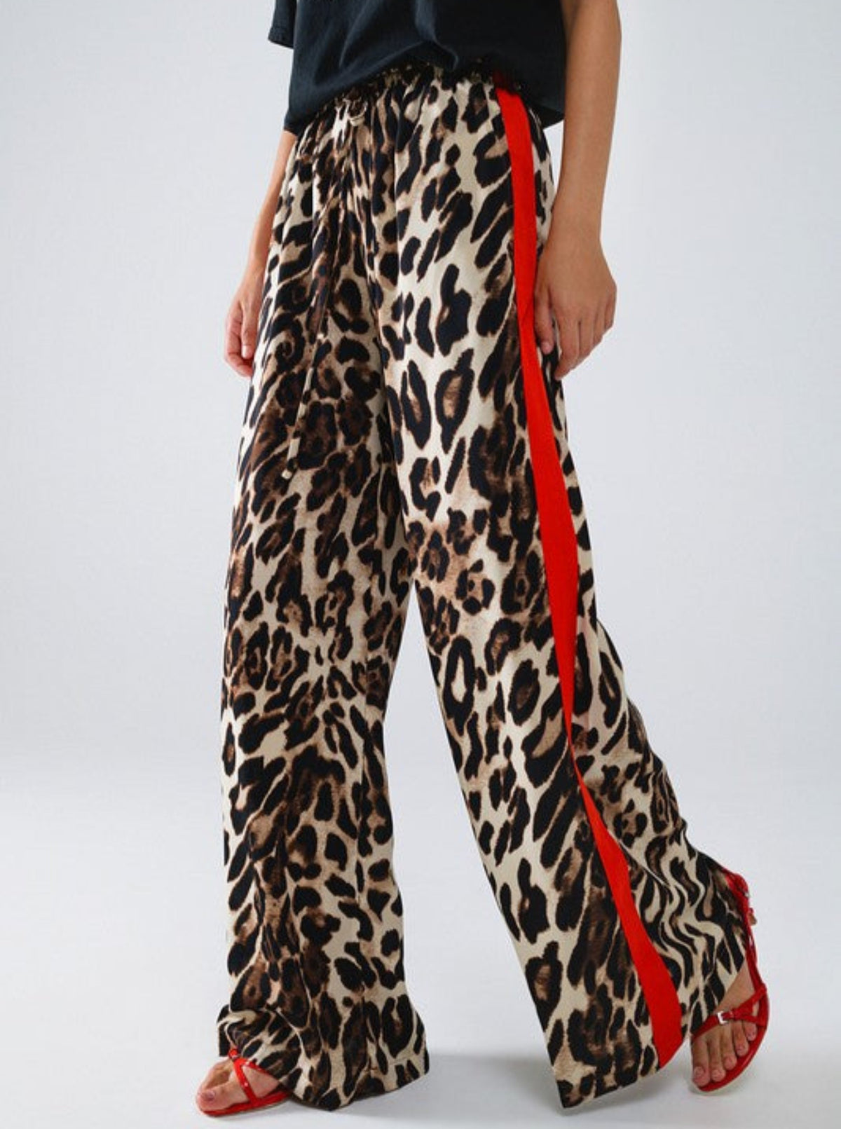 Leopard Wide Leg Pants