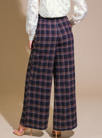 Woven Plaid Pant | Black