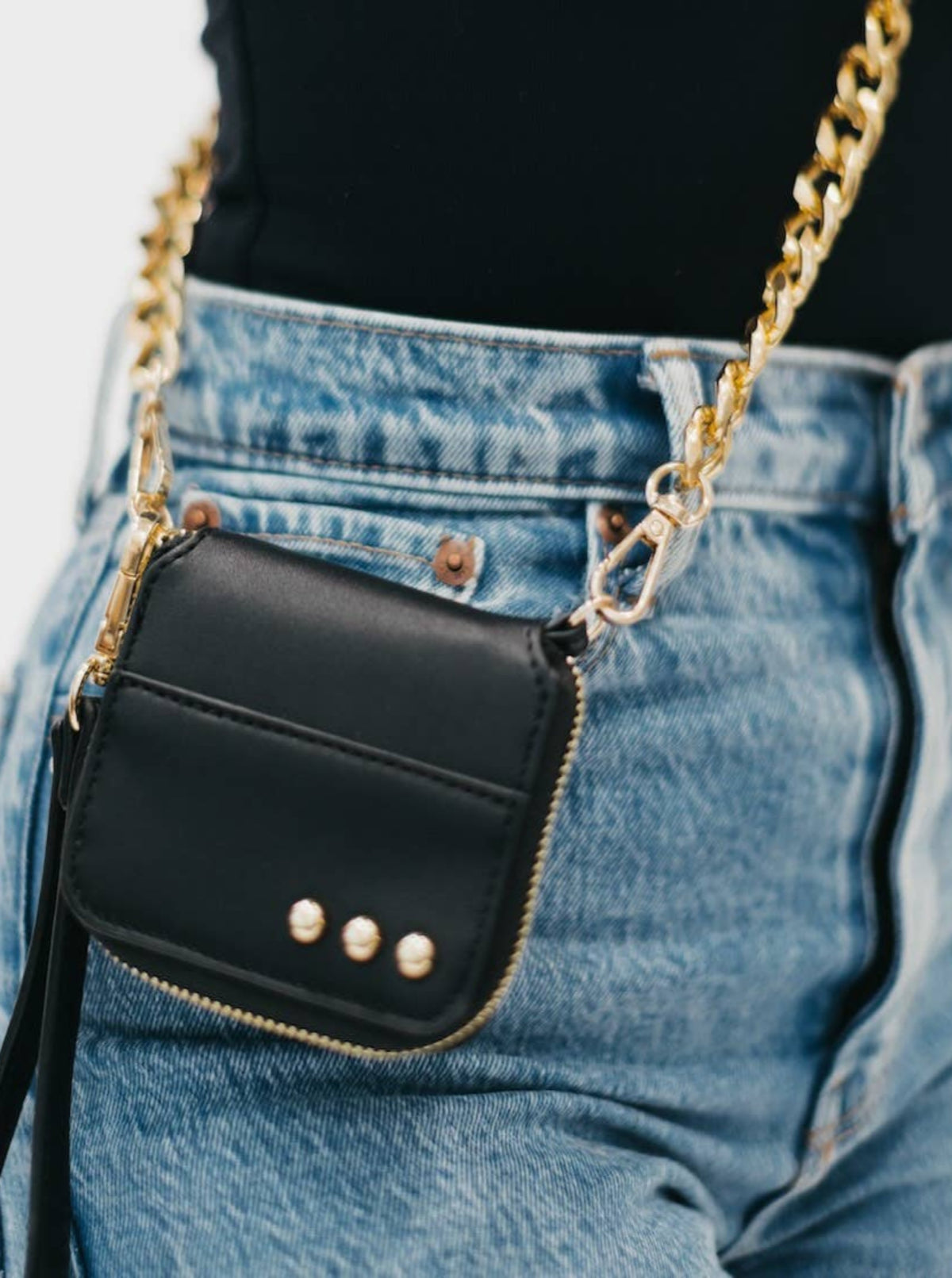 Mini Bag with Chain Strap | Black