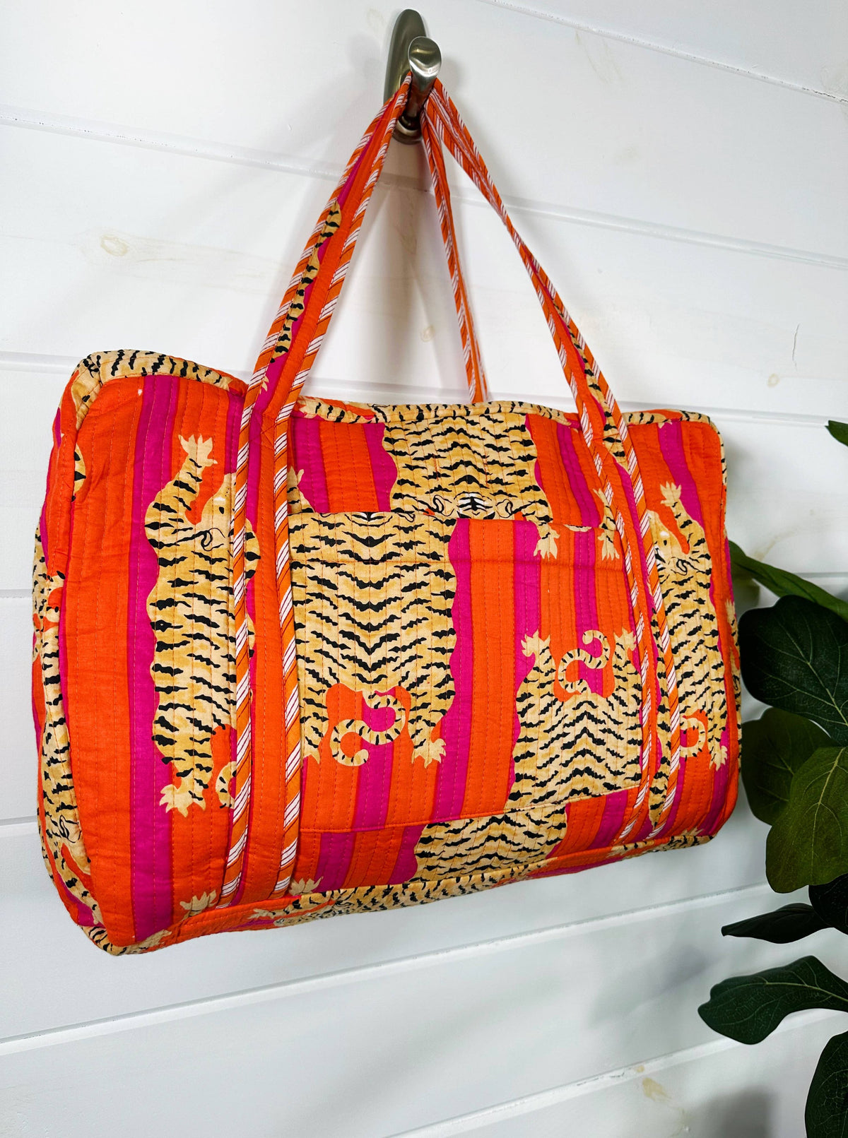 Quilted Weekender Bag | Orange