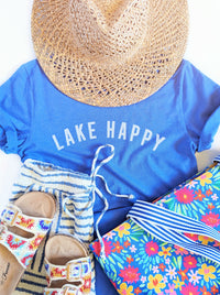 Lake Happy Graphic Tee | Blue