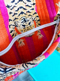 Quilted Weekender Bag | Orange