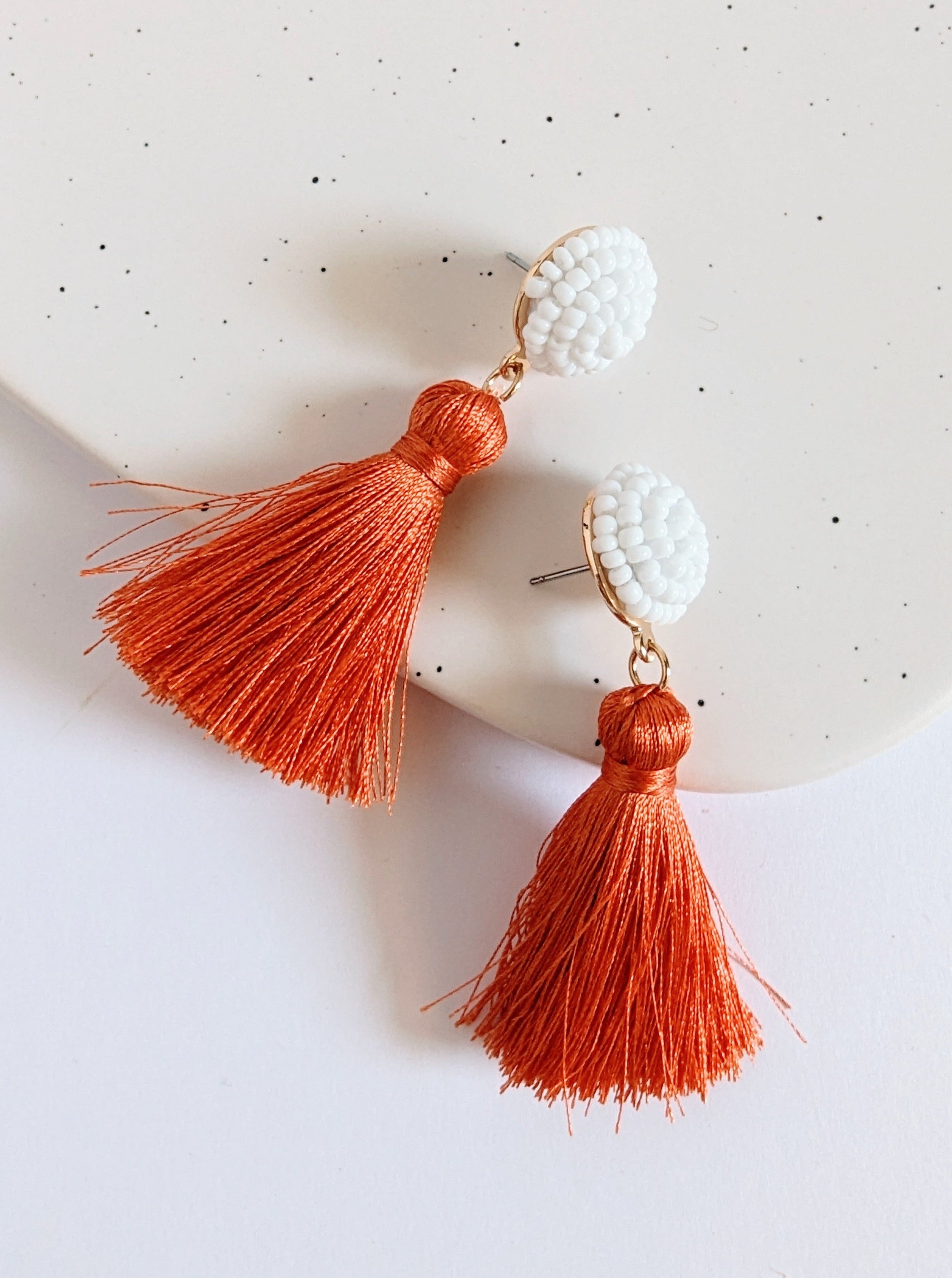 Orange Ashlyn Dangle Earring – Sylca Designs