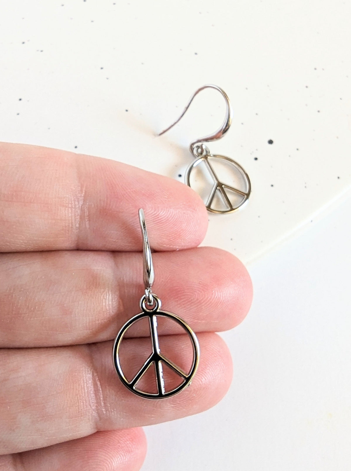 Peace Earrings | Gold & Silver