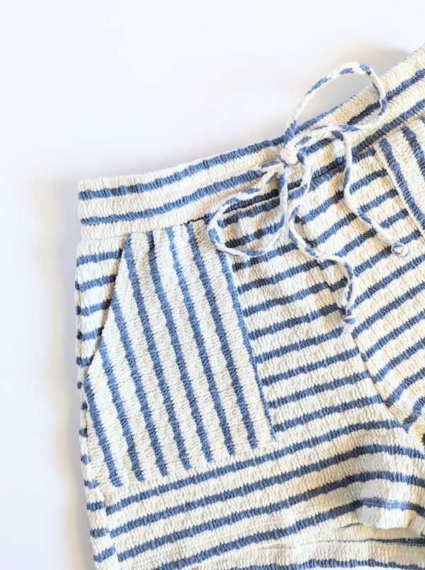 Striped Comfy Shorts | Blue