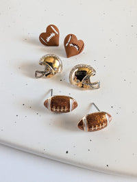 Football Stud Earrings | 3 Styles