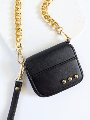 Mini Bag with Chain Strap | Black