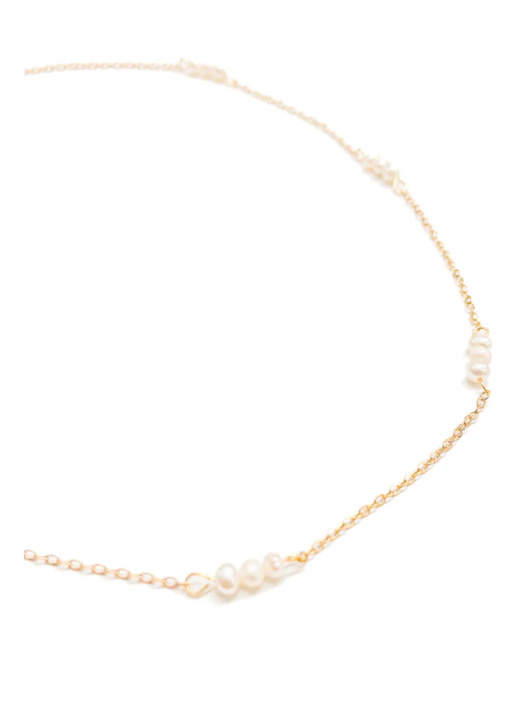 Pearl Beaded Necklace | Gold
