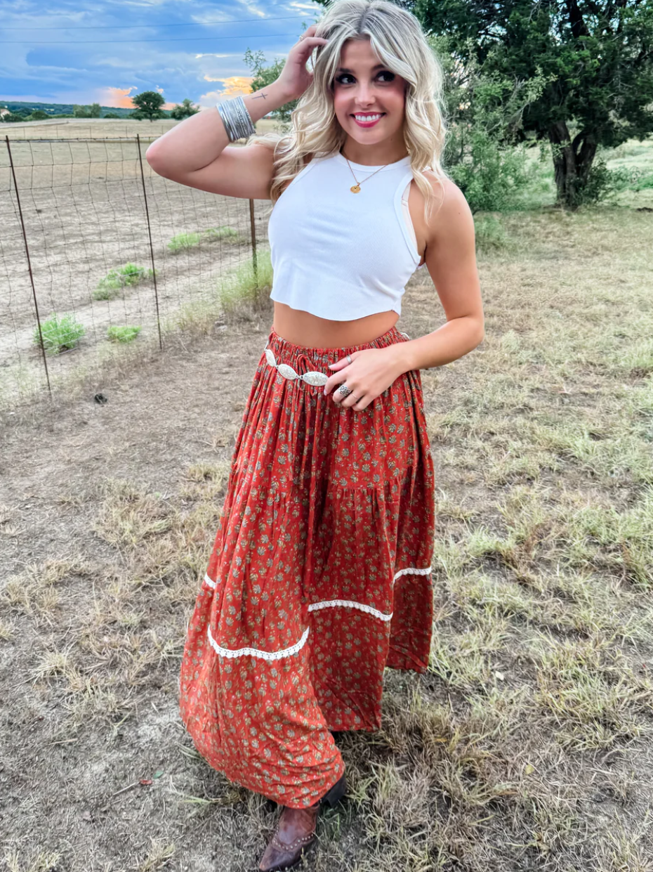 Floral Skirt | 2 Color Options