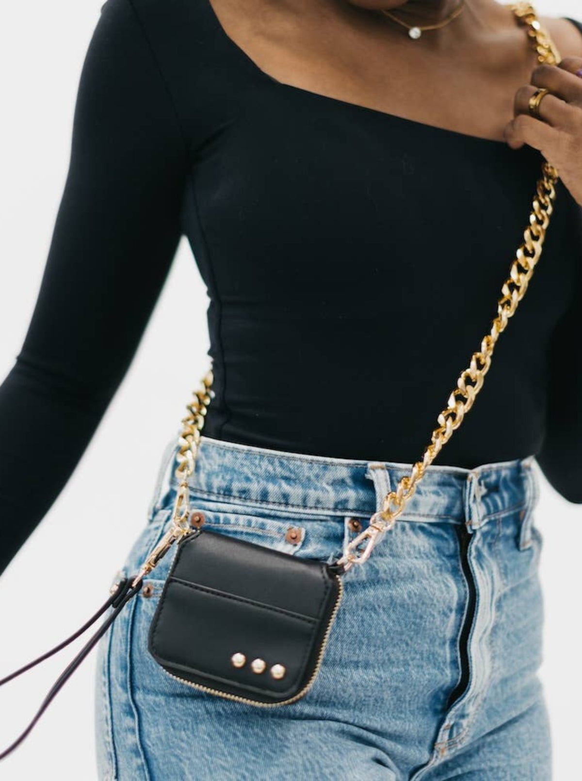 Mini Bag with Chain Strap | Black