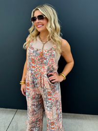 Boho Paisley Overalls | Cream